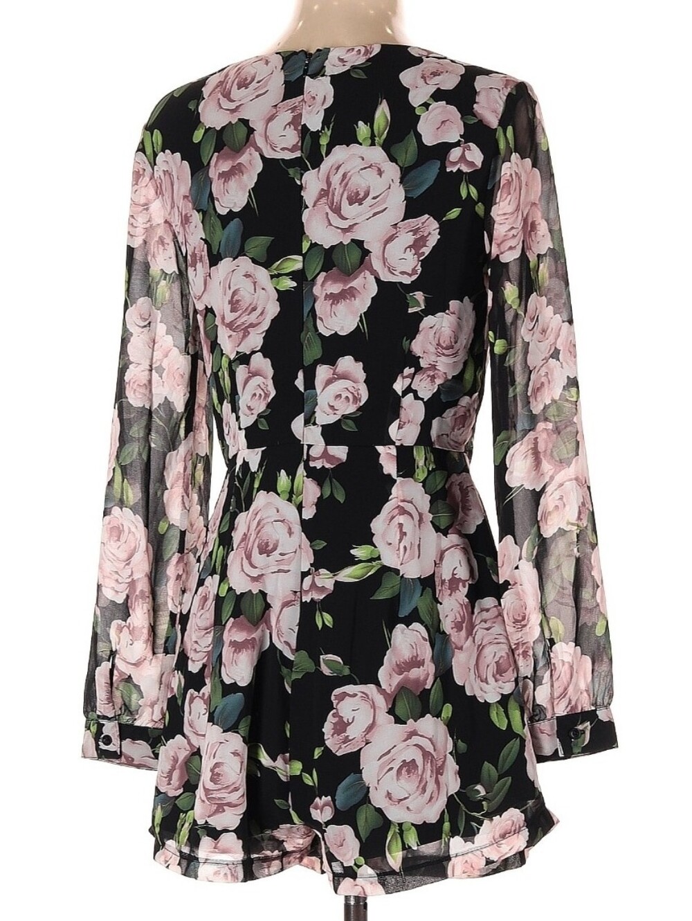 Ally Australia Size 6 Floral Sheer Sleeve Romper — image 2 of 3